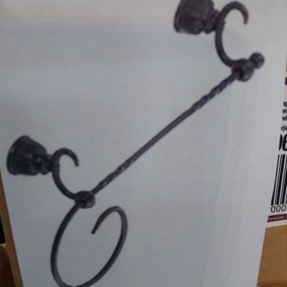 Showhouse Casa Towel Bar/Towel Ring Iron - Picture 2 of 5